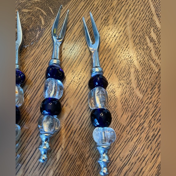 Set of 8 silver cocktail forks **** - Picture 3 of 6